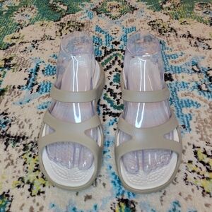 Crocs‎ Swiftwater Cream Strappy Breathable Comfort Sandal, Size Womens 7